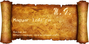 Magyar Izóra névjegykártya